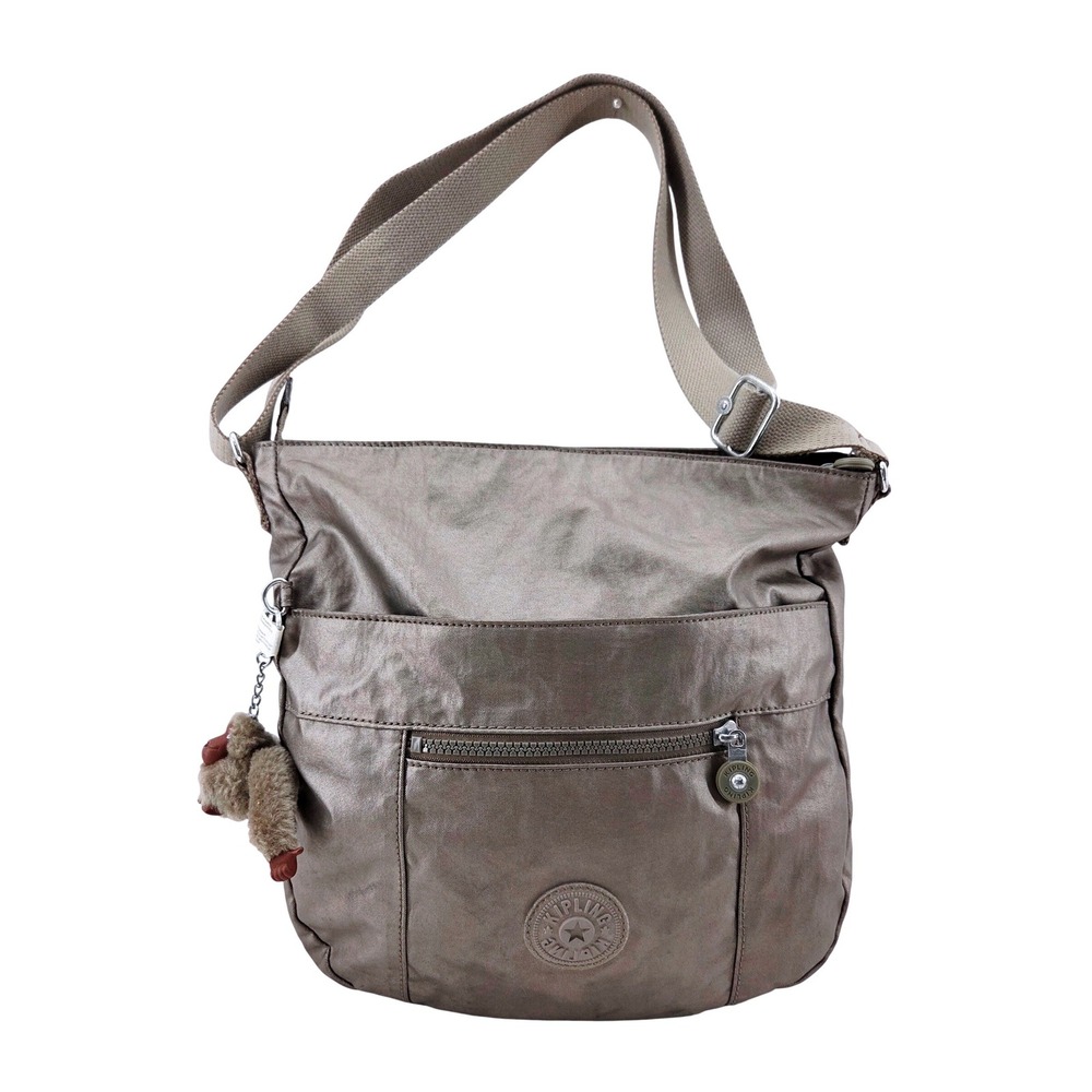 Kipling Grey Large Crossbody Bag -‎ Size 12x11x4